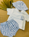 completo t shirt  3 pezzi fantasia righe