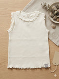 T-shirt giromanica con ruche