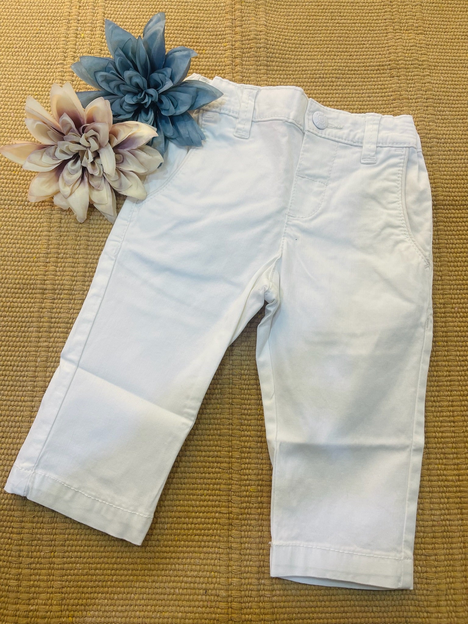 Jeans bianco millerighe