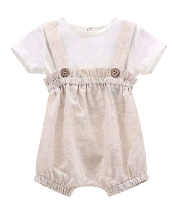 salopette mistolino e t-shirt melby